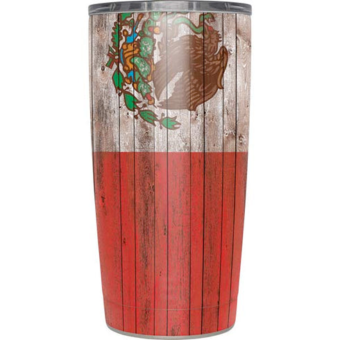 Mexican Flag Dark Wood Yeti 20oz Tumbler Skin