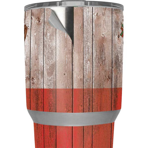 Mexican Flag Dark Wood Yeti 30oz Rambler Tumbler Skin