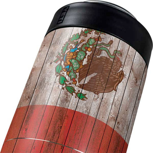 Mexican Flag Dark Wood Yeti Colster Can Insulator Skin