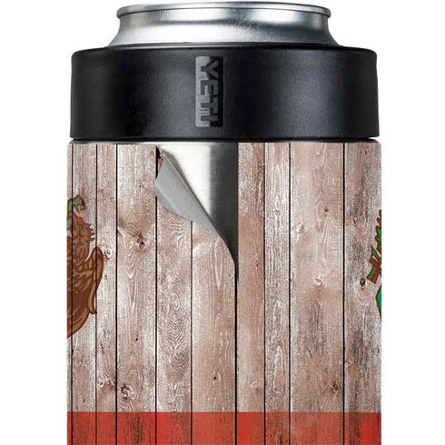 Mexican Flag Dark Wood Yeti Colster Can Insulator Skin