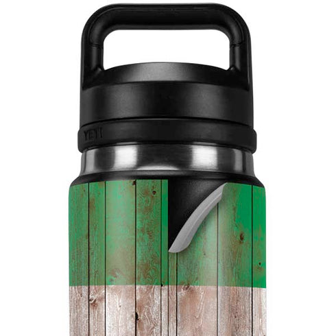 Mexican Flag Dark Wood YETI Rambler 26oz Bottle Skin