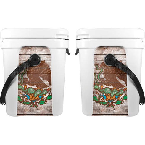 Mexican Flag Dark Wood YETI Roadie 24 Hard Cooler Skin