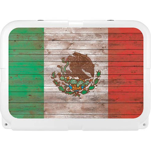 Mexican Flag Dark Wood YETI Tundra 35 Hard Cooler Skin