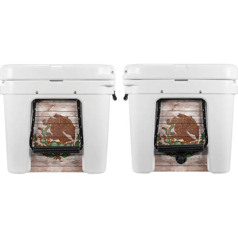 Mexican Flag Dark Wood YETI Tundra 75 Hard Cooler Skin