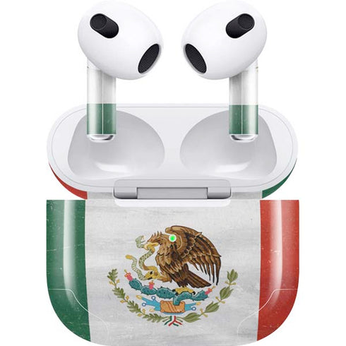 Mexico Flag Distressed Apple AirPods (3rd Gen 2021) Skin