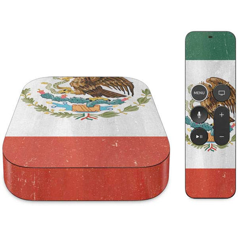 Mexico Flag Distressed Apple TV Skin