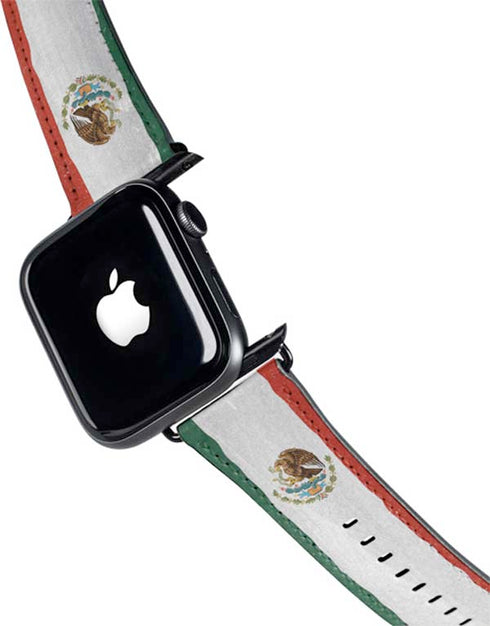 Mexico Flag Distressed Apple Watch Band 38-40mm