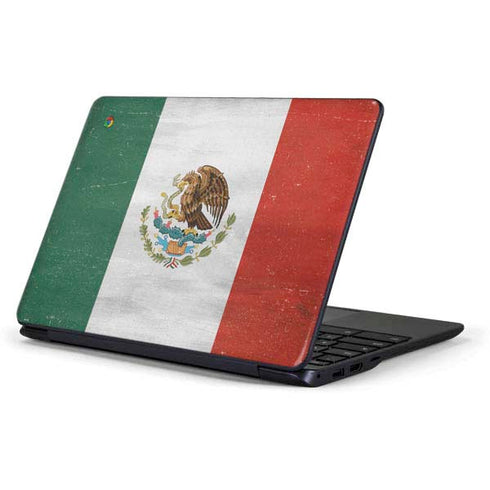 Mexico Flag Distressed Samsung Chromebook Skin