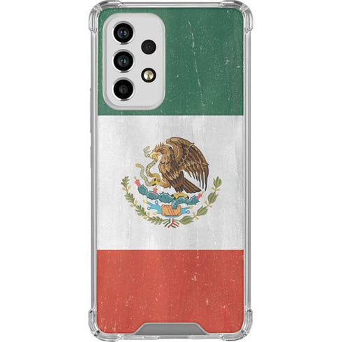 Mexico Flag Distressed Galaxy A33 5G Clear Case