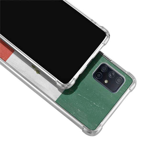 Mexico Flag Distressed Galaxy A51 5G Clear Case