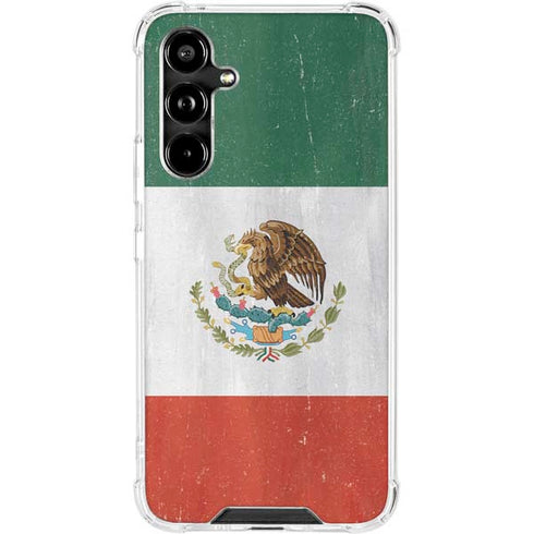 Mexico Flag Distressed Galaxy A54 5G Clear Case