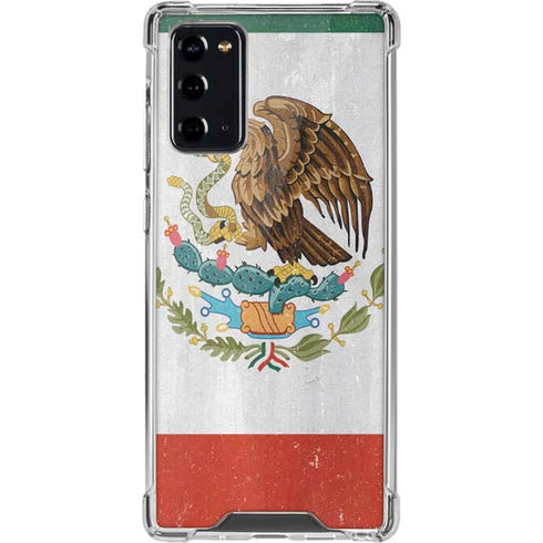 Mexico Flag Distressed Galaxy Note20 5G Clear Case