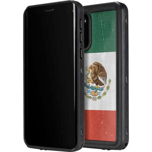 Mexico Flag Distressed Galaxy S20 Waterproof Case