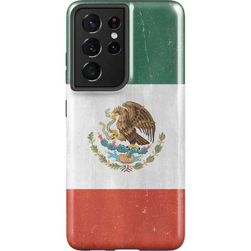 Mexico Flag Distressed Galaxy S21 Ultra 5G Pro Case