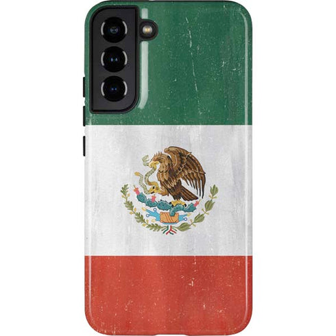 Mexico Flag Distressed Galaxy S22 Plus Pro Case