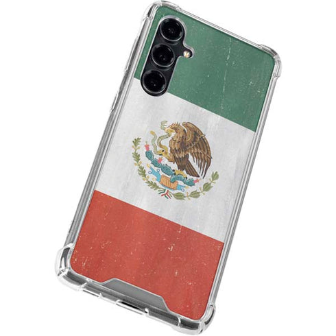 Mexico Flag Distressed Galaxy S23 FE Clear Case