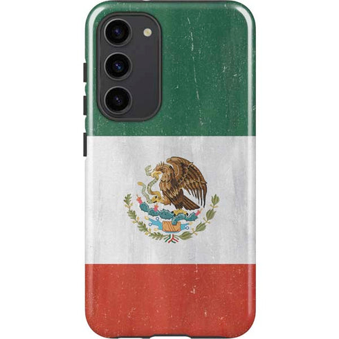 Mexico Flag Distressed Galaxy S23 Plus Pro Case