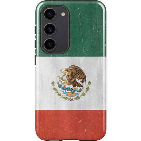 Mexico Flag Distressed Galaxy S23 Pro Case