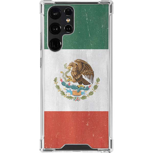Mexico Flag Distressed Galaxy S24 Ultra Clear Case