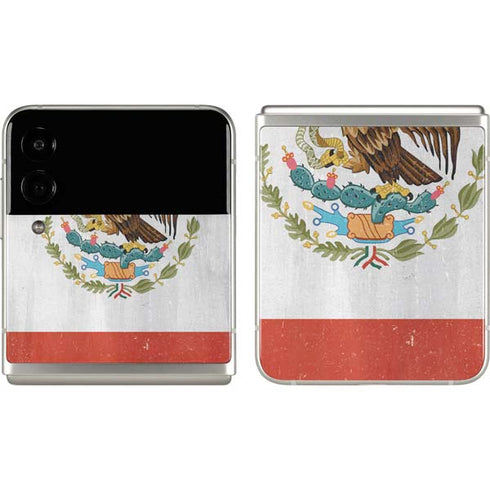 Mexico Flag Distressed Galaxy Z Flip3 5G Skin