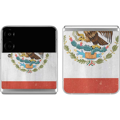 Mexico Flag Distressed Galaxy Z Flip4 5G Skin