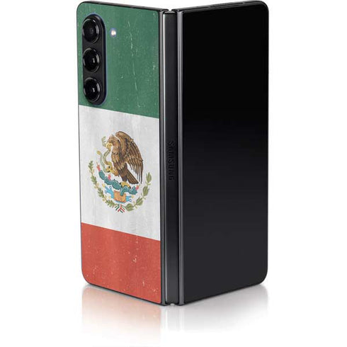 Mexico Flag Distressed Galaxy Z Fold5 5G Skin