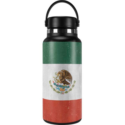 Mexico Flag Distressed Hydro Flask 32oz Wide Mouth Skin