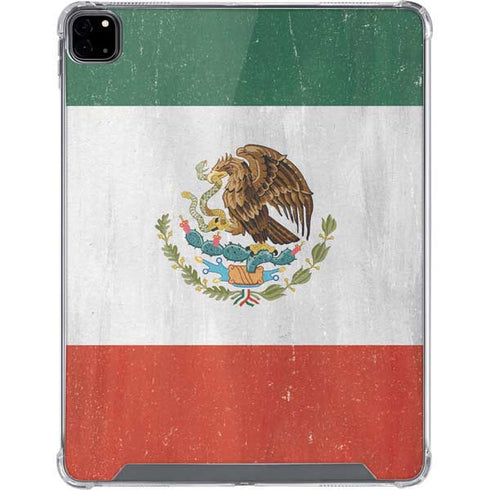Mexico Flag Distressed iPad Pro 12.9in (2020) Clear Case