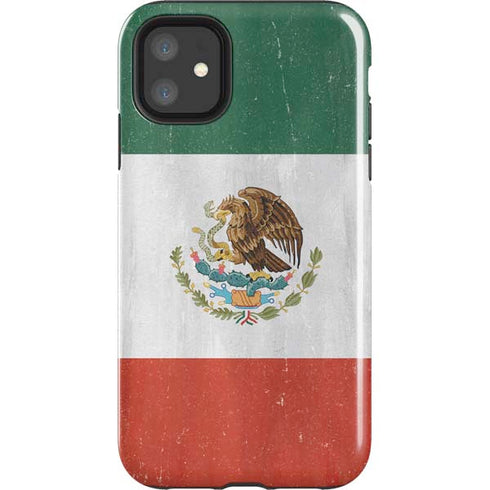 Mexico Flag Distressed iPhone 11 Impact Case