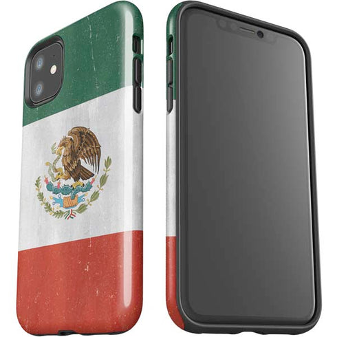 Mexico Flag Distressed iPhone 11 Impact Case
