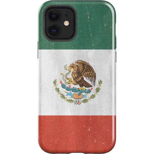 Mexico Flag Distressed iPhone 12 Impact Case