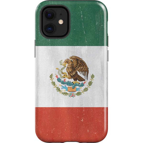 Mexico Flag Distressed iPhone 12 Mini Impact Case