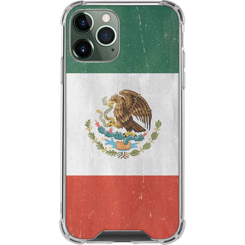 Mexico Flag Distressed iPhone 12 Pro Max Clear Case