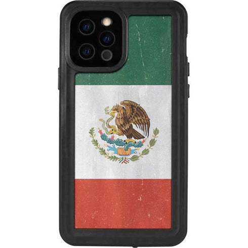 Mexico Flag Distressed iPhone 12 Pro Waterproof Case