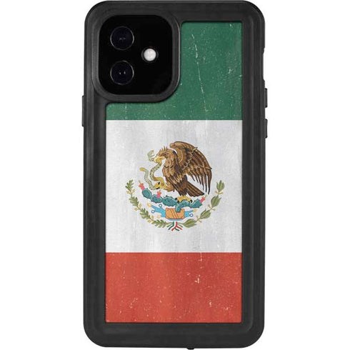 Mexico Flag Distressed iPhone 12 Waterproof Case