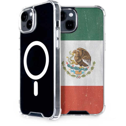 Mexico Flag Distressed iPhone 13 MagSafe Case