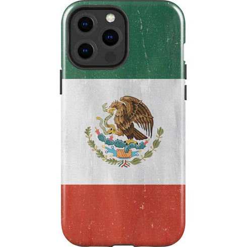 Mexico Flag Distressed iPhone 13 Pro Max Impact Case
