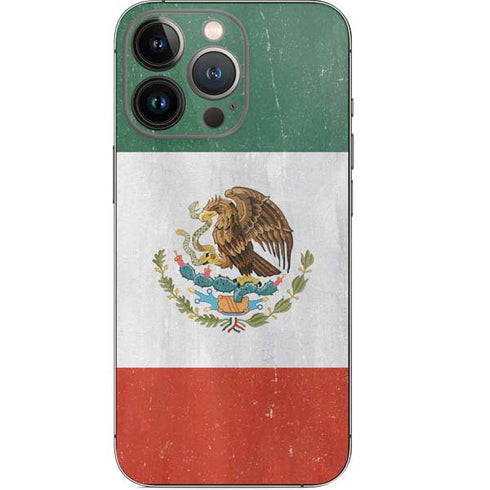 Mexico Flag Distressed iPhone 13 Pro Skin