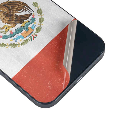 Mexico Flag Distressed iPhone 15 Plus Skin