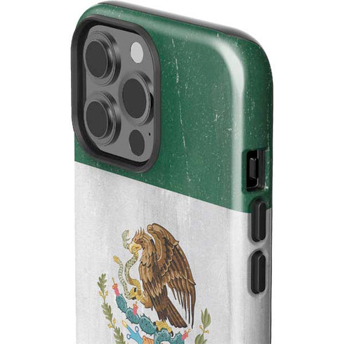 Mexico Flag Distressed iPhone 14 Pro Max Impact Case