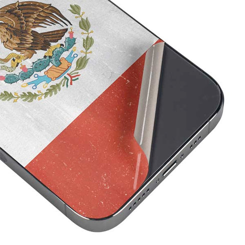 Mexico Flag Distressed iPhone 15 Pro Skin