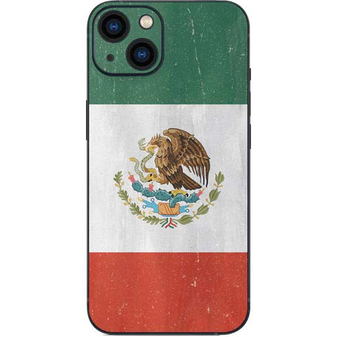 Mexico Flag Distressed iPhone 14 Skin