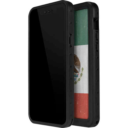 Mexico Flag Distressed iPhone 15 Plus Waterproof Case