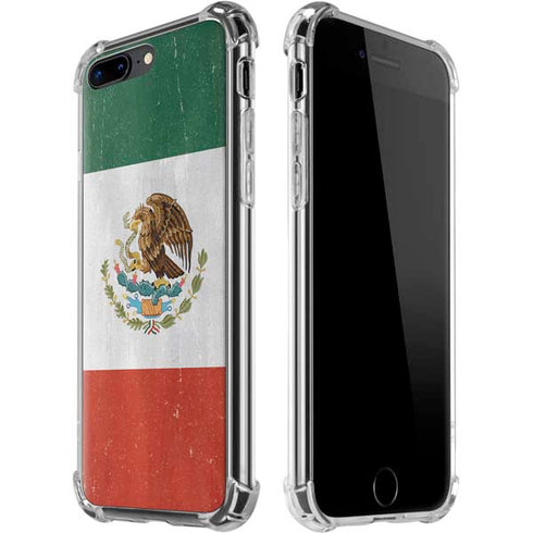 Mexico Flag Distressed iPhone 7/8 Plus Clear Case