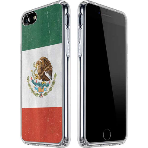 Mexico Flag Distressed iPhone SE (2nd & 3rd Gen) Clear Case