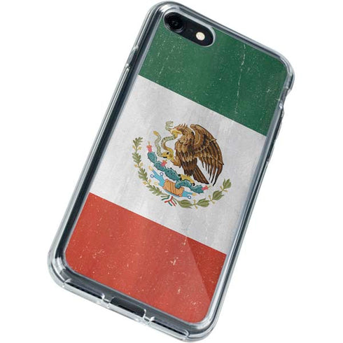 Mexico Flag Distressed iPhone SE (2nd & 3rd Gen) Clear Case