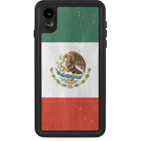 Mexico Flag Distressed iPhone XR Waterproof Case