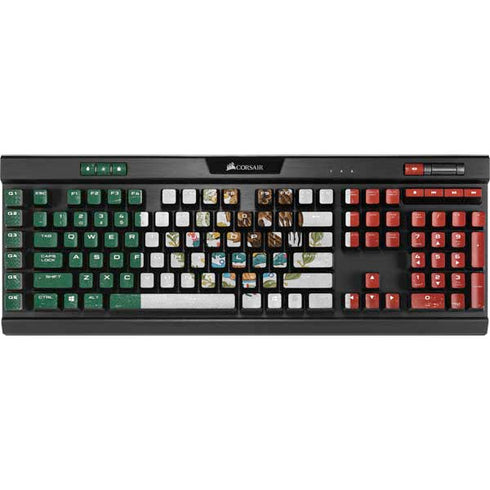 Mexico Flag Distressed K95 RGB PLATINUM Mechanical Gaming Keyboard Skin