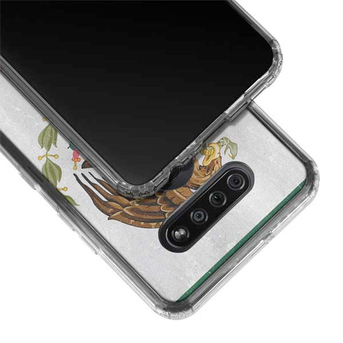 Mexico Flag Distressed LG K51/Q51 Clear Case