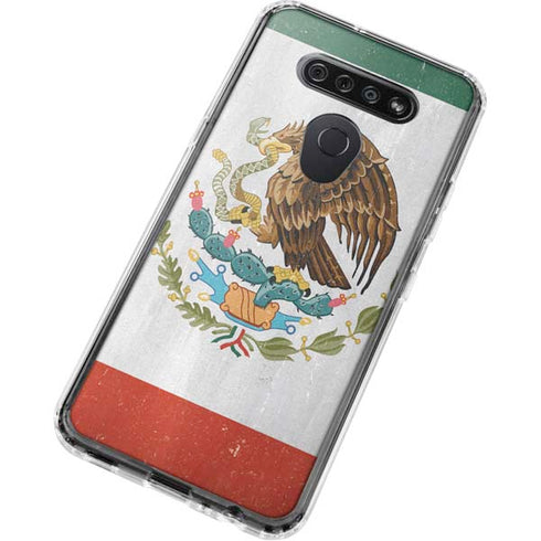 Mexico Flag Distressed LG K51/Q51 Clear Case